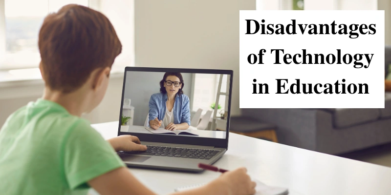 10 Disadvantages of Technology in Everyday Life and How to Overcome Them 2 a child experiencing the disadvantages of technology in education with a laptop and lack of personal interaction.