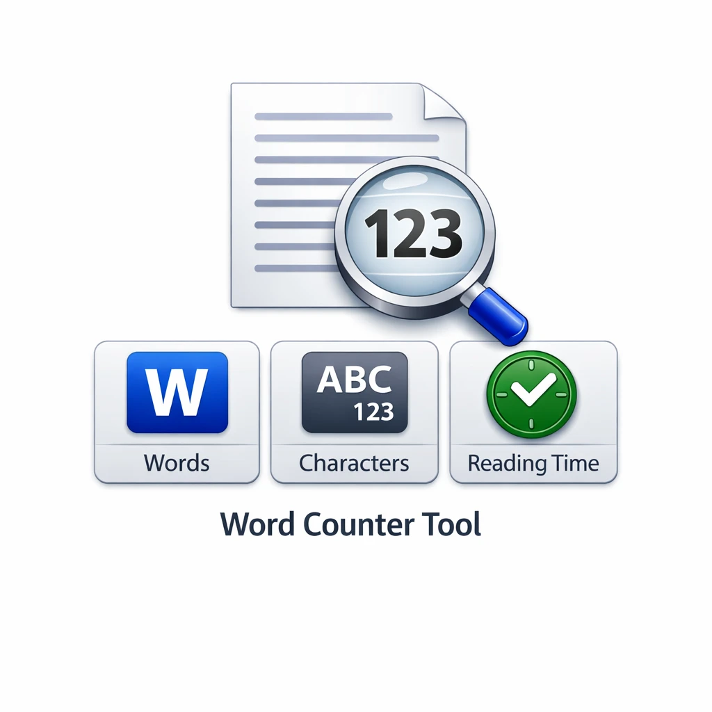 Word counter tool for counting words, characters, and estimated reading time